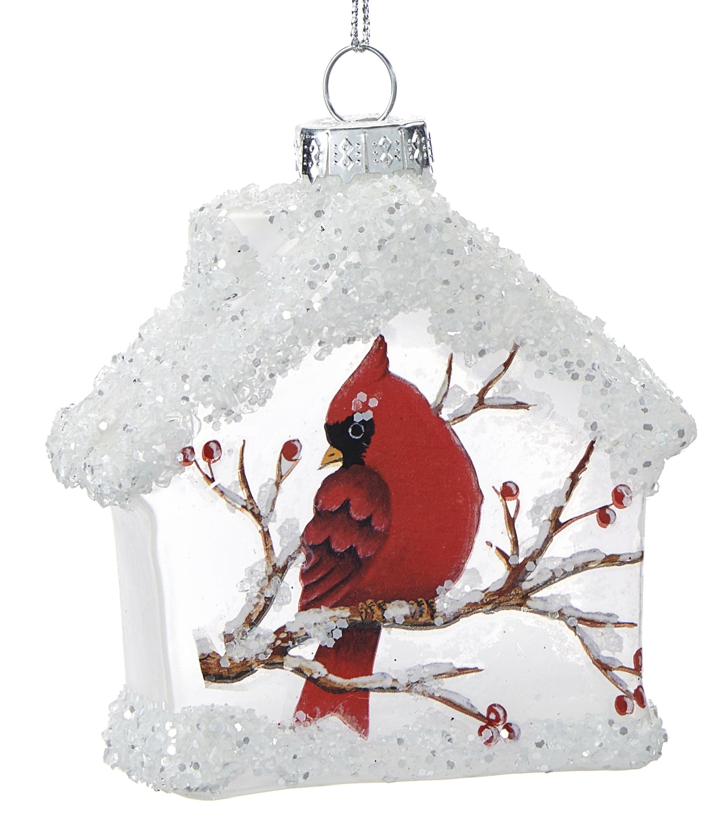Glass Birdhouse Ornament