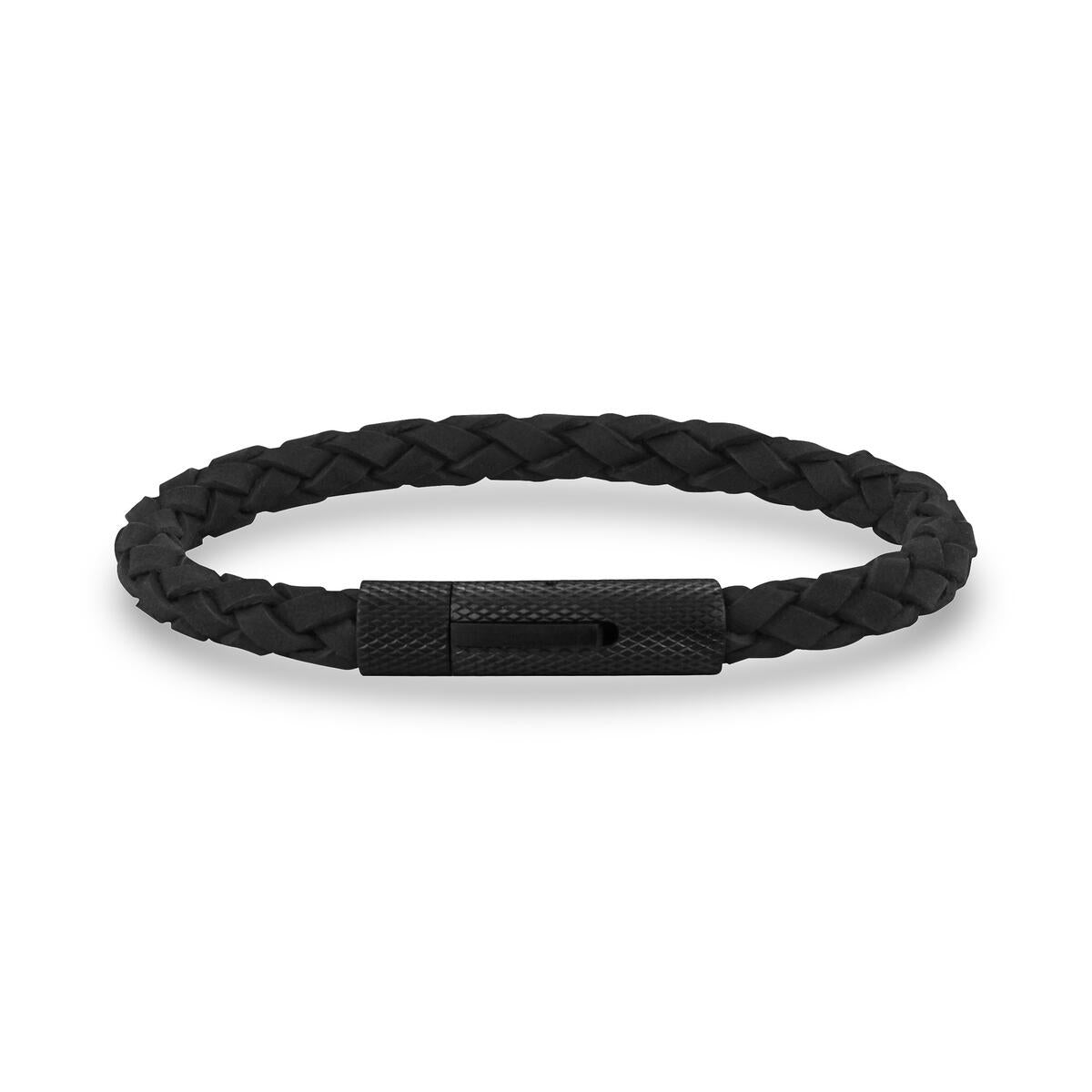 6mm Black Leather Bracelet