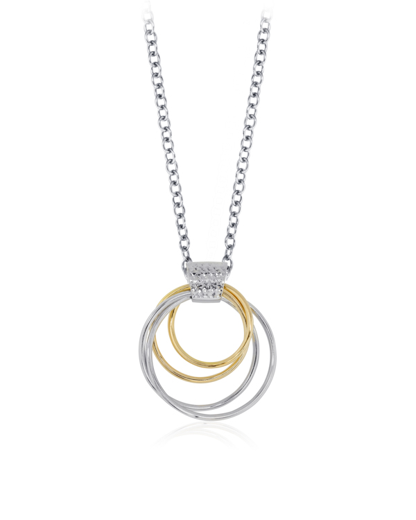 Four Loop Pendant Silver and Gold