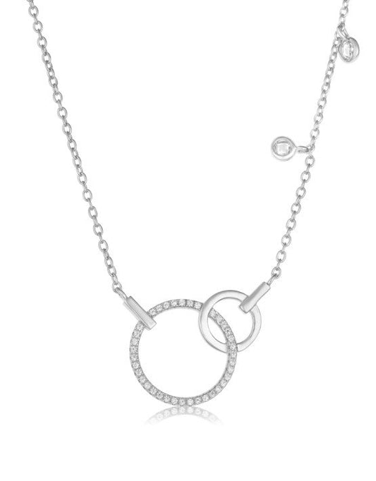 Linked Circle Charm Necklace