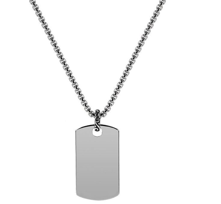 Steel Dog Tag Pendant