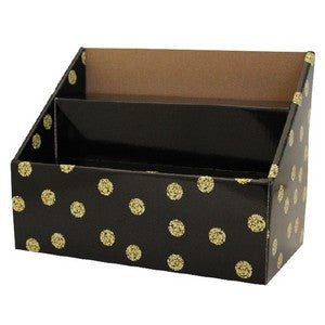 Black/Gold Dots Laddered Box Medium