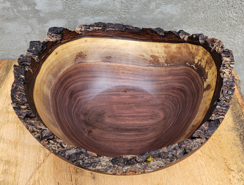 Black Walnut Bowl with Live Edge