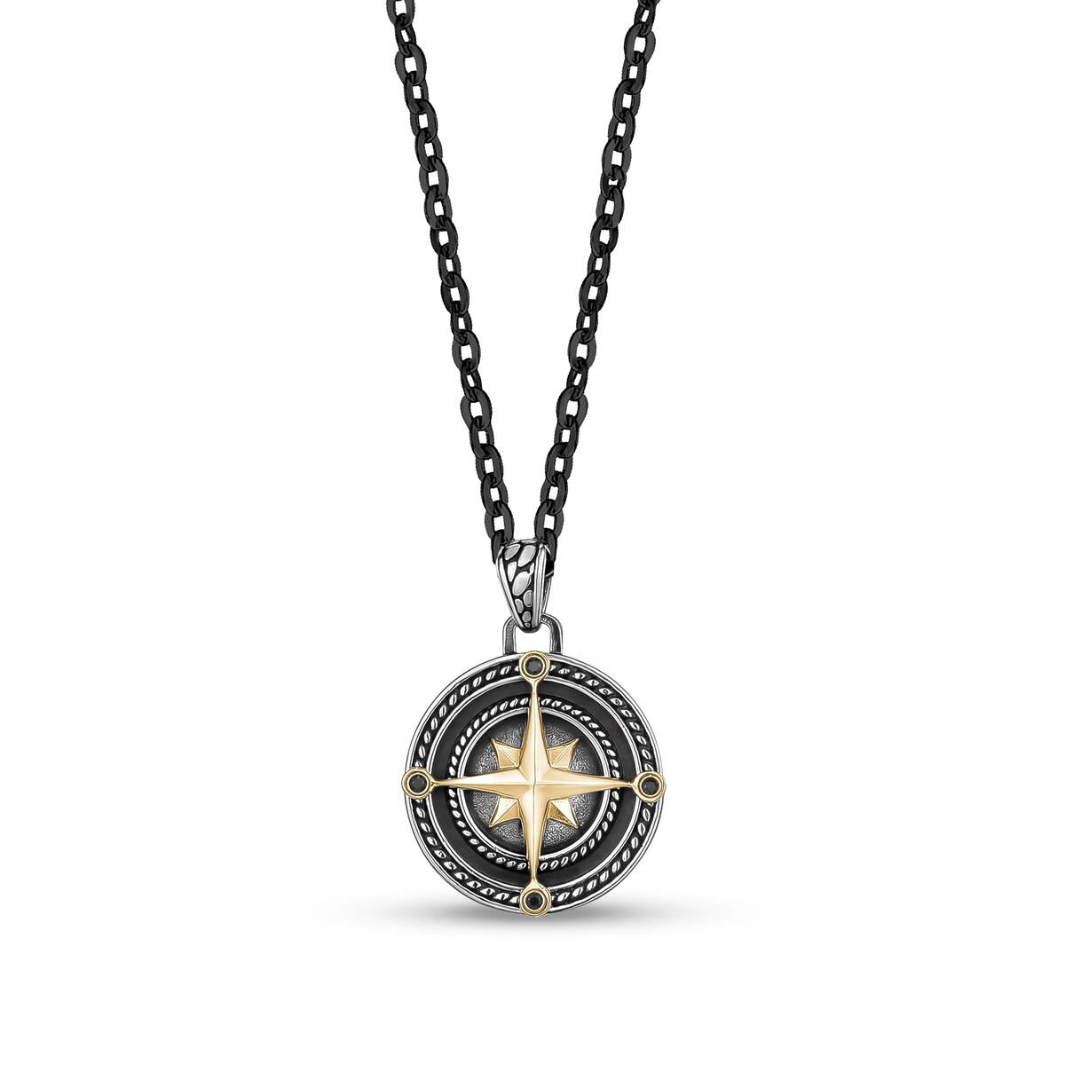 Black and Gold North Star Pendant