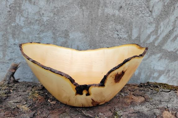 Cherry Wood Bowl Live Edge CH12