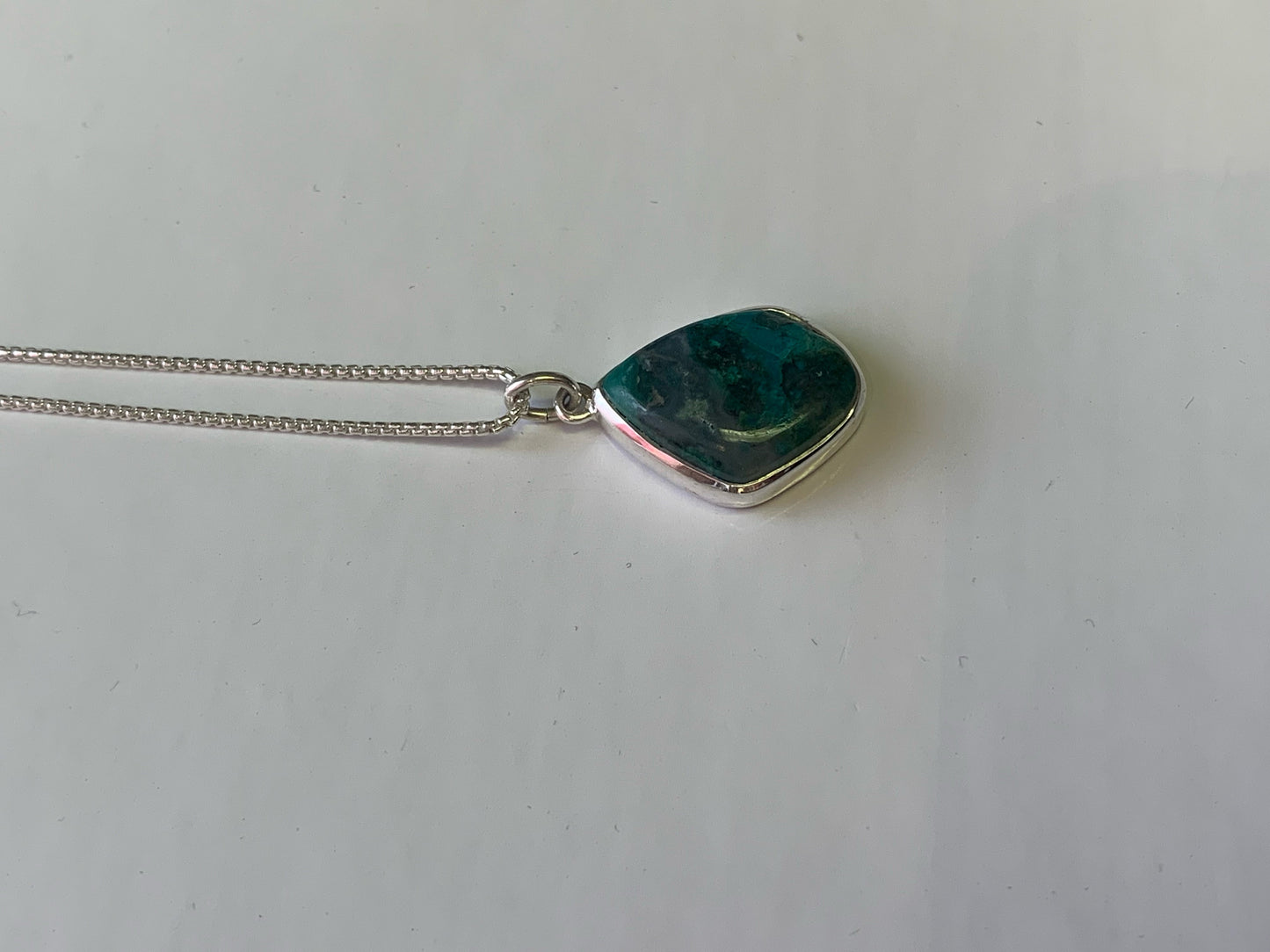Chrysocolla Silver Necklace