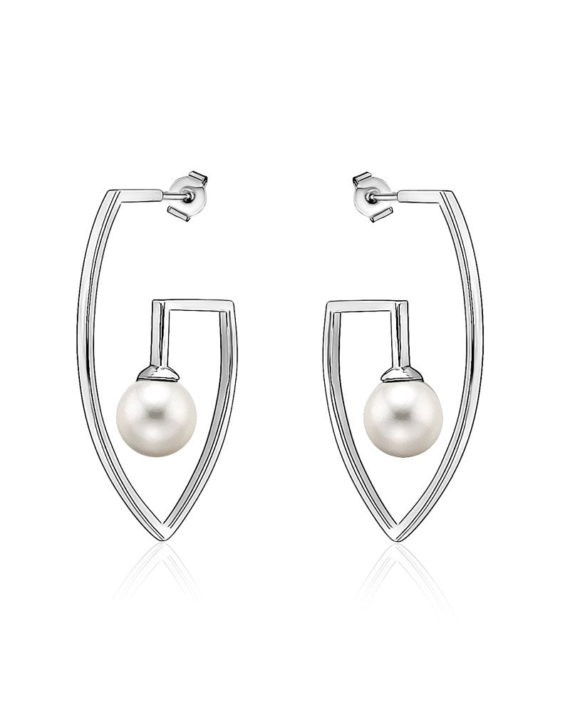 Silver Earrings with Shell Pearl