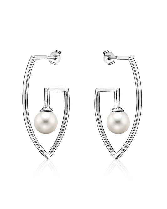 Silver Earrings with Shell Pearl