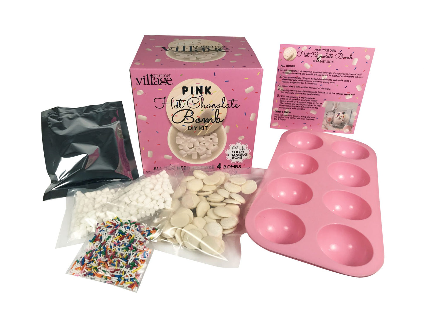 Pink Hot Chocolate Bomb DIY Kit