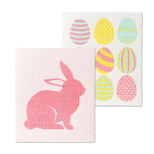 Easter Egg & Bunny Dish Cloths Set/2