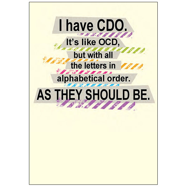 OCD - Birthday Card