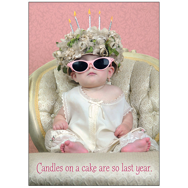 Candle Hat Baby - Birthday Card