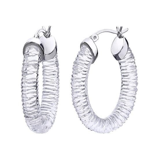 Lucite Hoops Textured