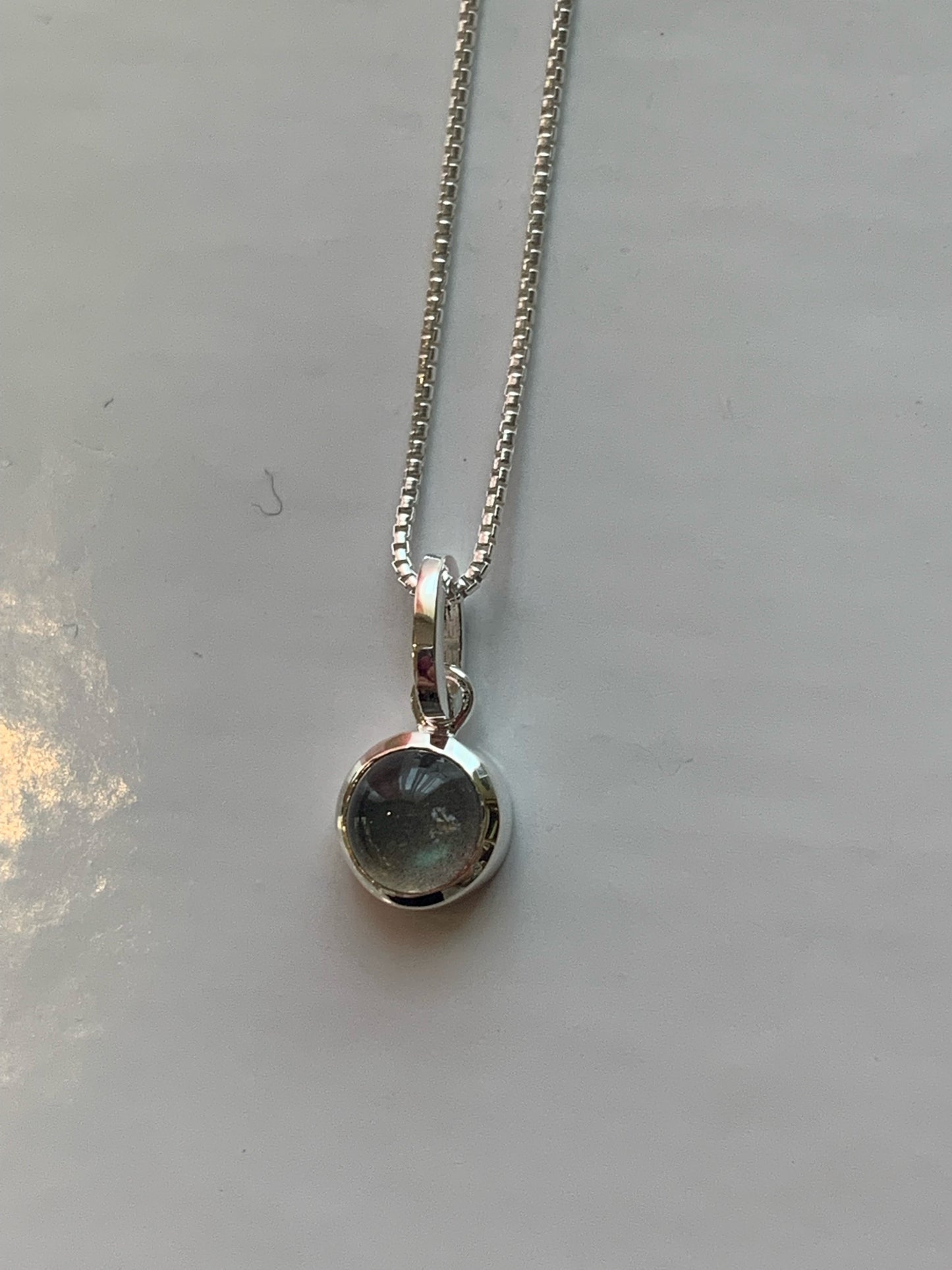Labradorite Silver Necklace Small