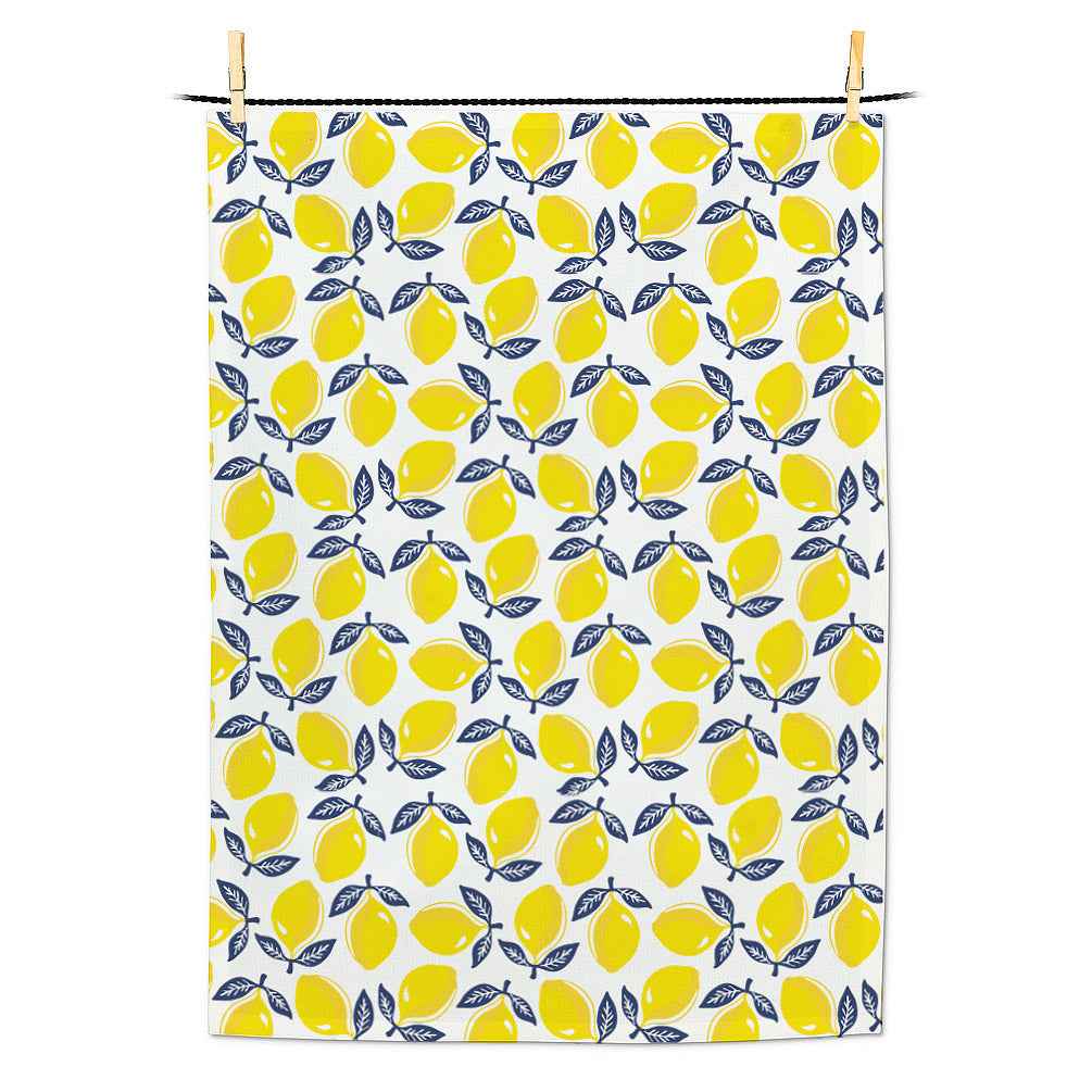 Lemon Print Tea Towel