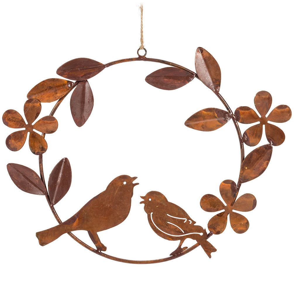 Metal Bird Loop Wreath