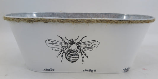 Metal Container with Bee Design