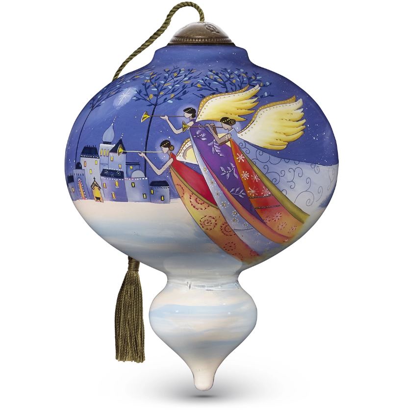 Angels We Have Heard on High Hand Painted Ornament