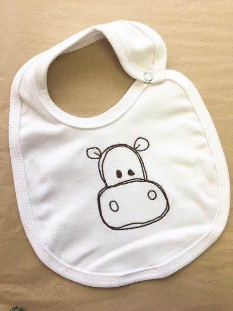 Hippo bib white sm