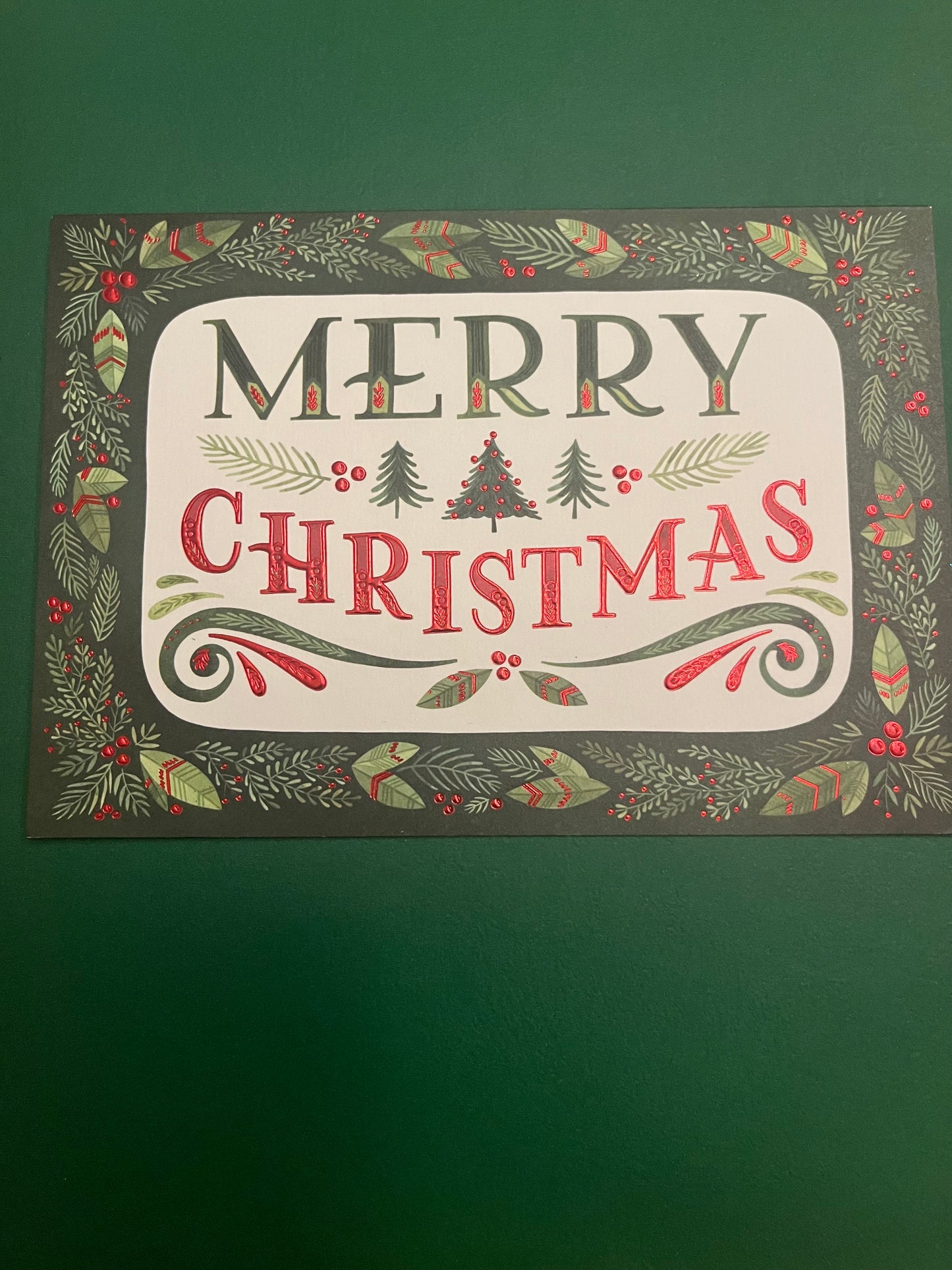 Christmas Greenery Holiday Greeting Card