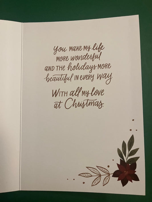 To My Wife Holiday Greeting Card