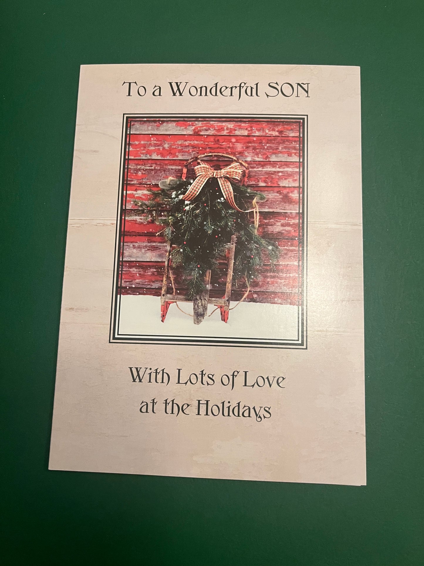 For Son Holiday Greeting Card
