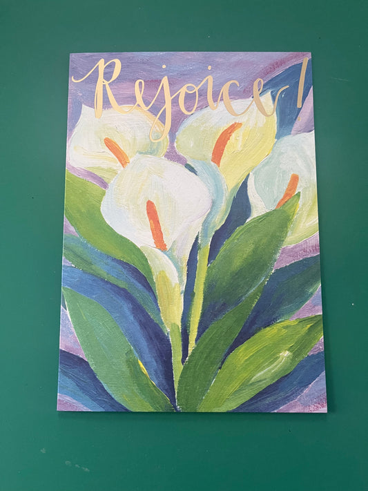 Lilies Rejoice Easter Card