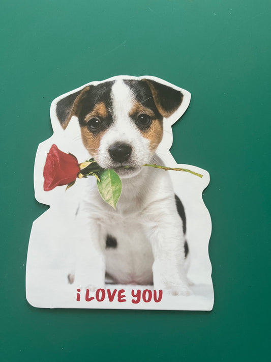 Puppy Love Valentine's Greeting Card