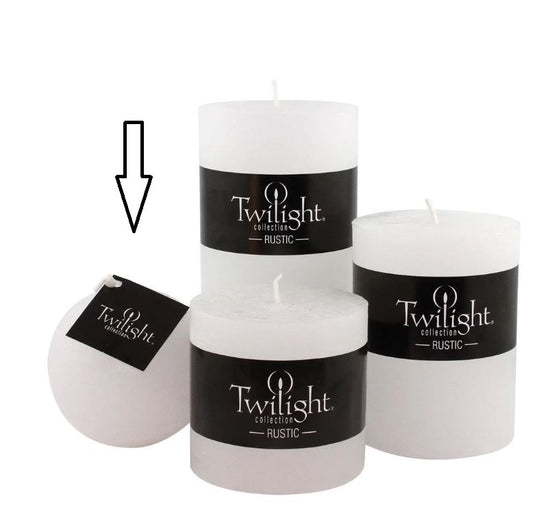 Rustic Ball Candle White