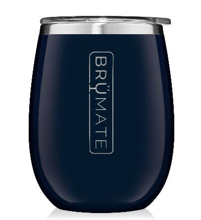 Uncork'd Navy Blue Wine Glass