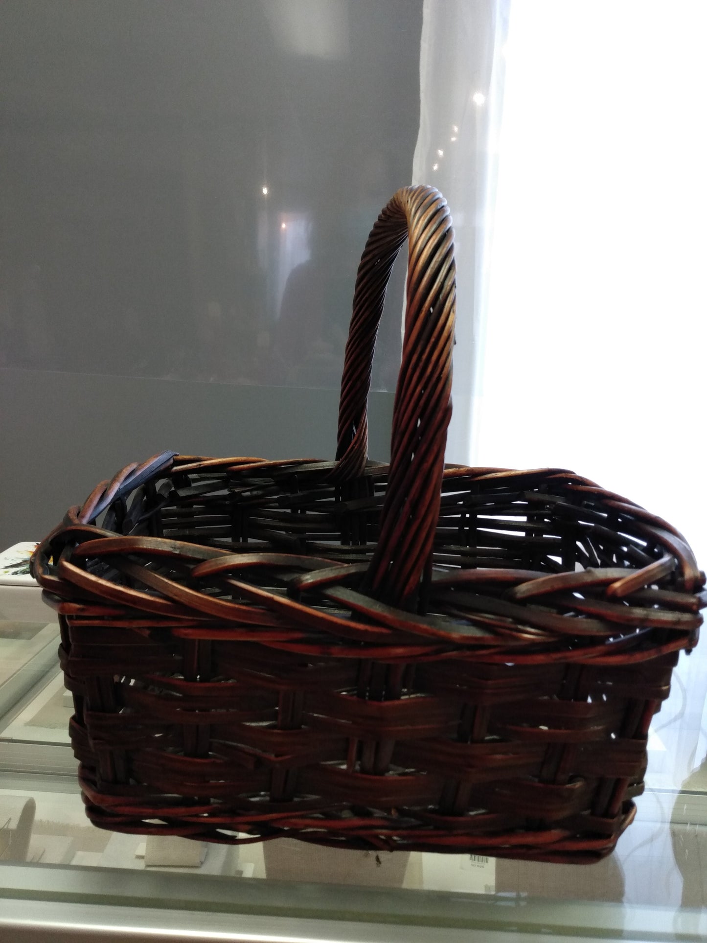 Rectangular Basket Dark Stained Medium
