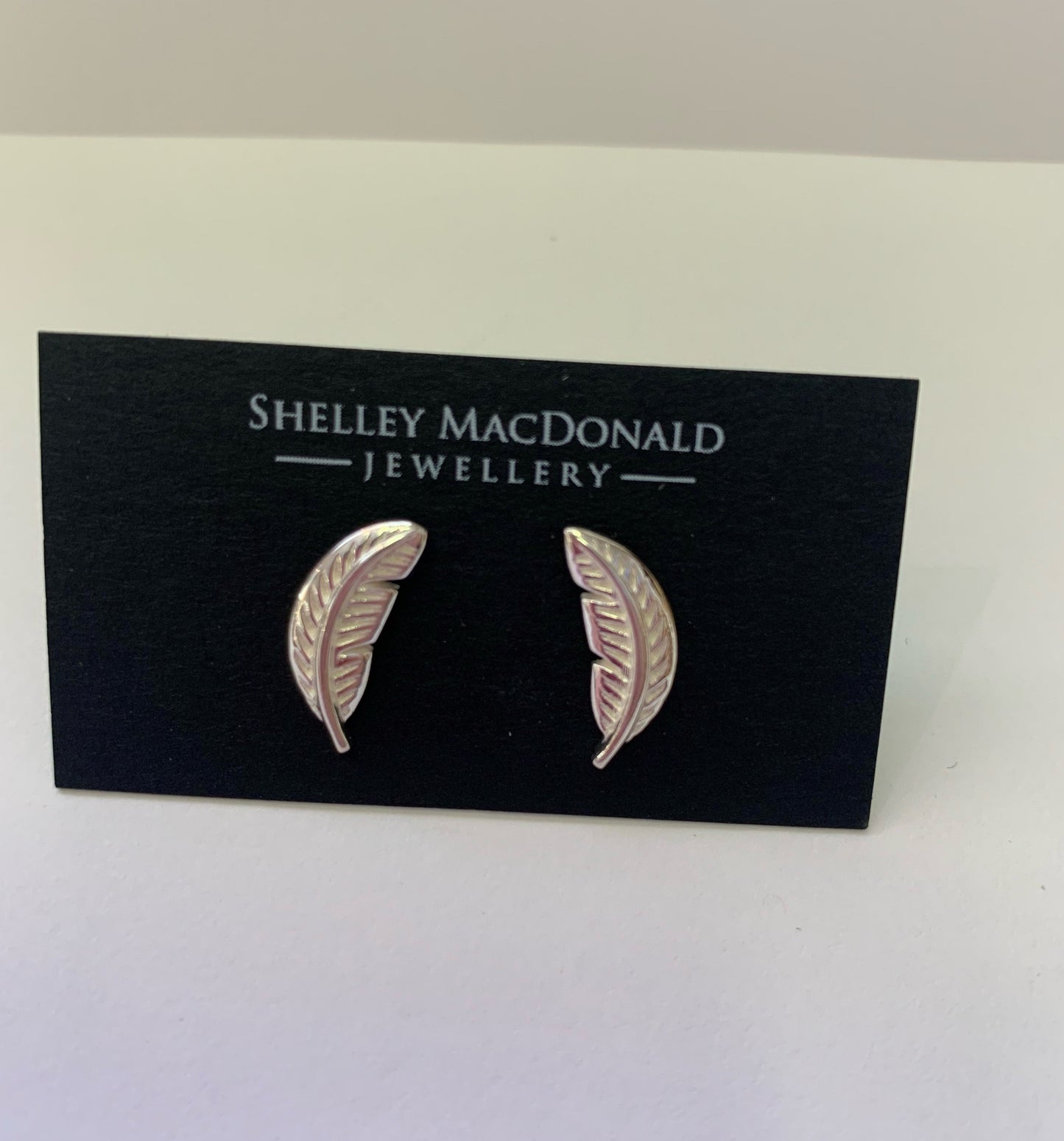 Curved Feather Stud Earrings