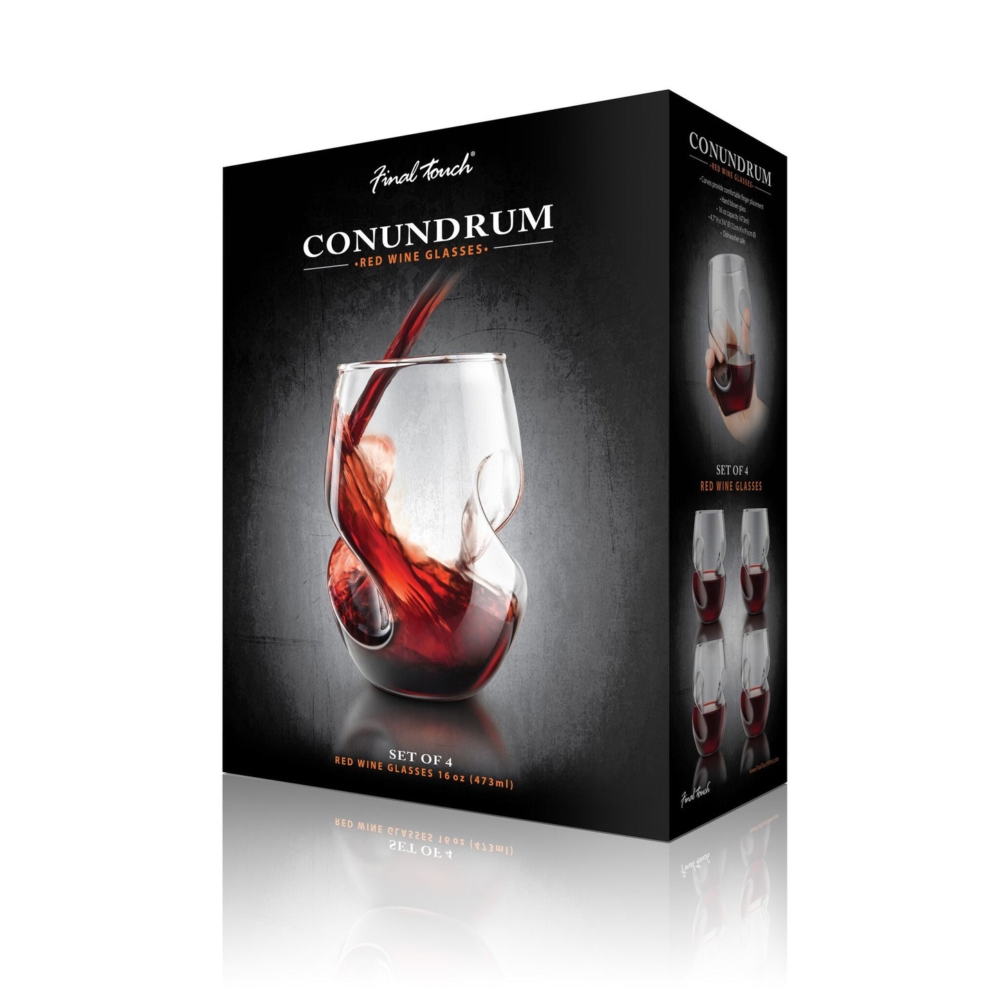 Conundrum Red Wine Glasses Set of 4