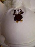 Owen the Owl Baby Hat White