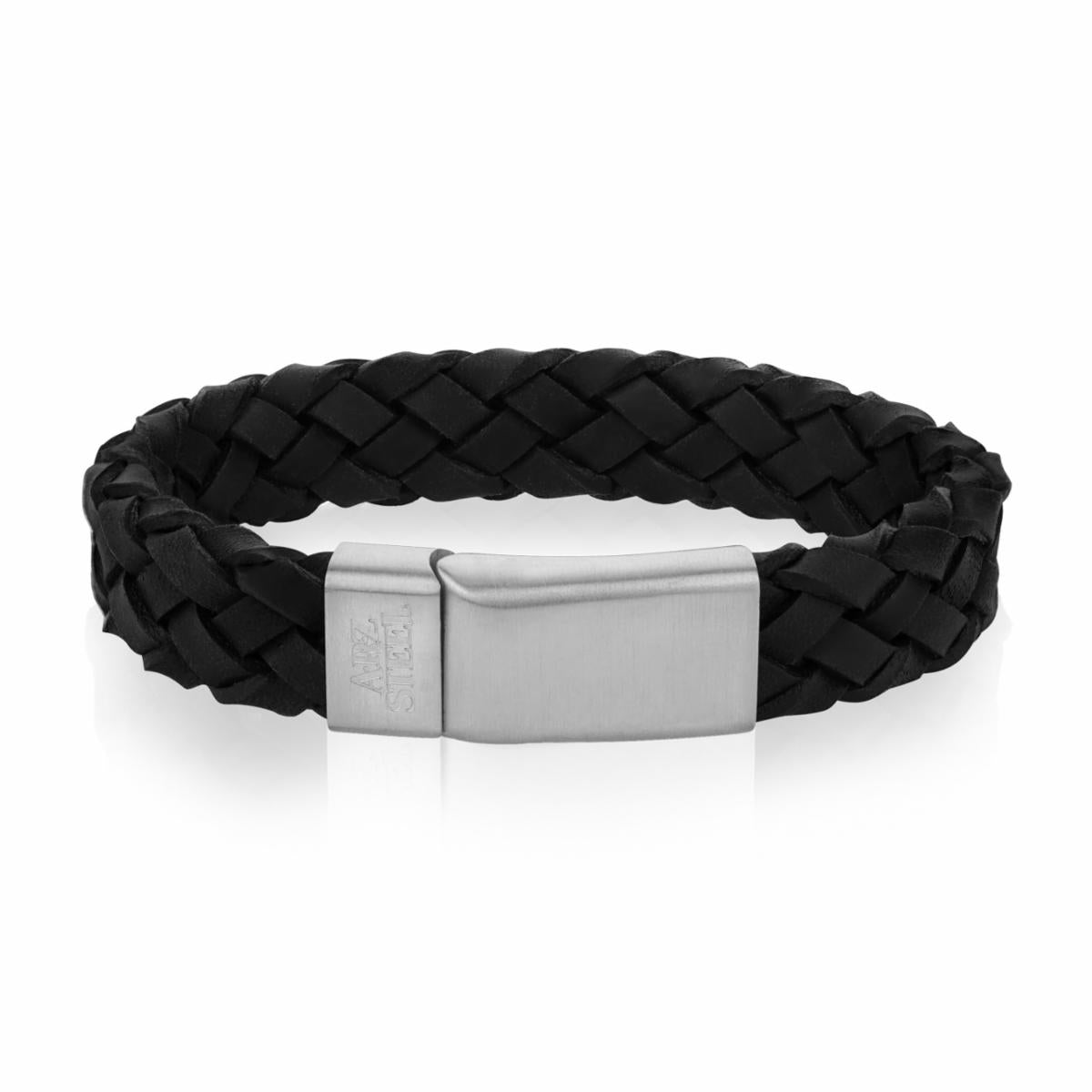 Italian Leather Bracelet Black