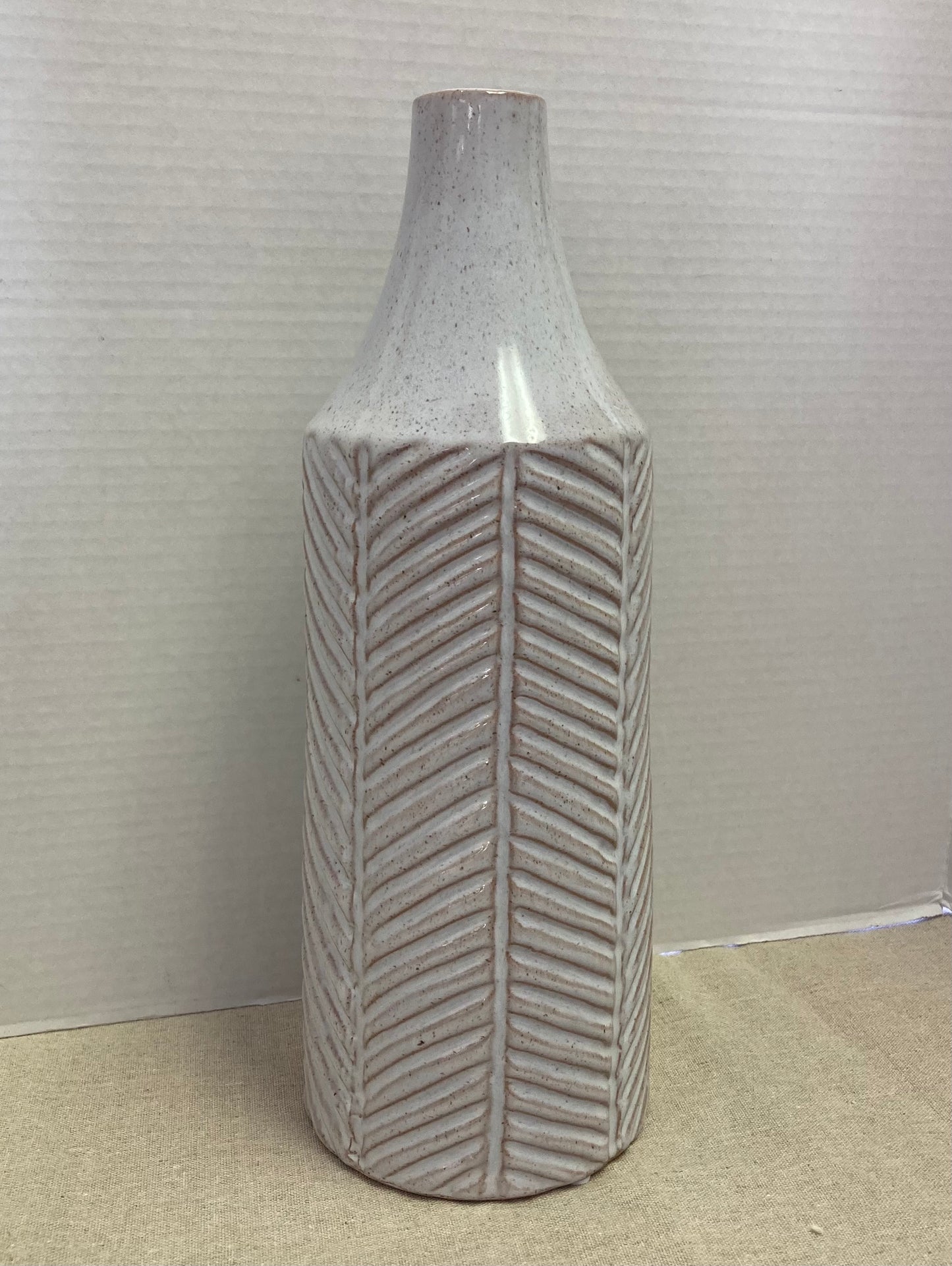 Tall Herringbone Vase